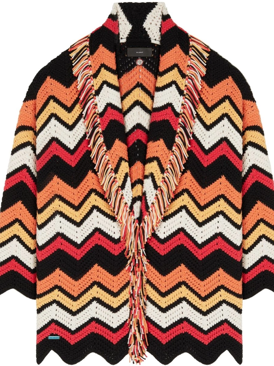 Cheap Women Kaleidoscopic cardigan knit chevron Alanui 0728